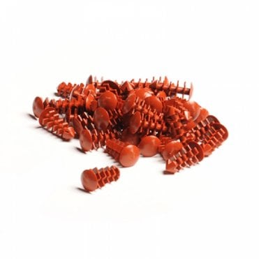 12mm Rustic Red Injection Plugs - Blanking Plugs - (100)