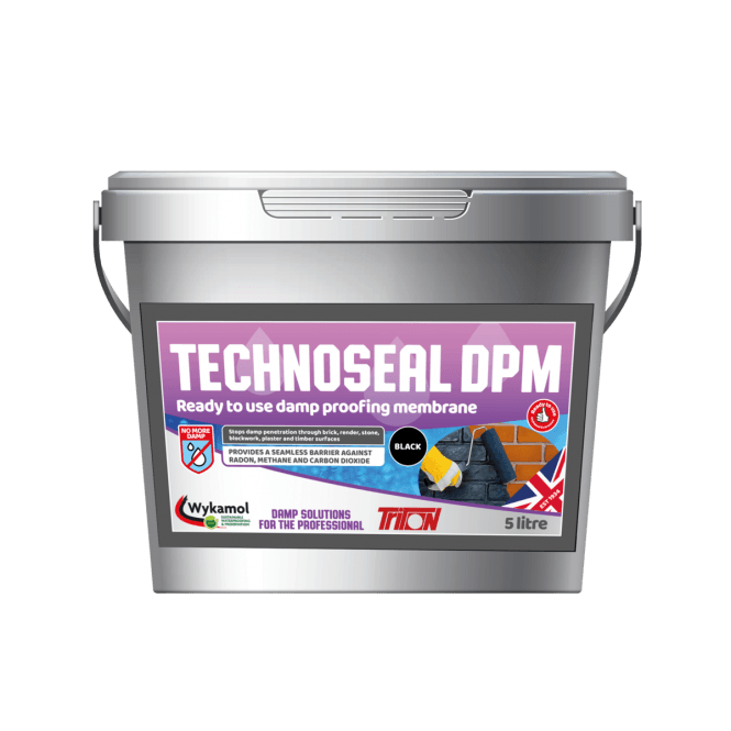 Wykamol 5L Black Technoseal Damp Proof Paint