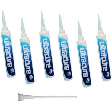 6x 380ml Ultracure Rising Damp Injection Cream + 1 Long Nozzle