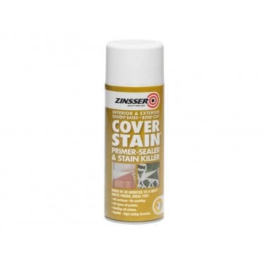 390ml White Cover Stain Wall & Ceiling Aerosol Paint